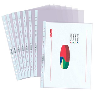herlitz Prospekthüllen DIN A4 transparent glasklar 0,09 mm, 10 St.