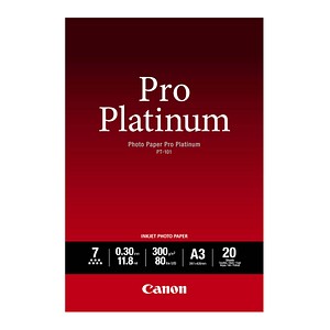 Canon Fotopapier PT-101 DIN A3 glänzend 300 g/qm 20 Blatt Canon Fotopapier PT-101 DIN A3 glänzend 300 g/qm 20 Blatt