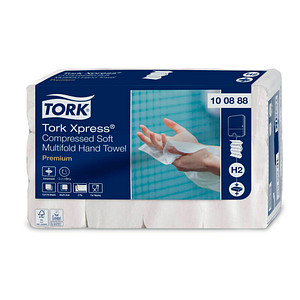 TORK Papierhandtücher 100888 Xpress® H2 Premium Interfold-Falzung 2-lagig 2.040 Tücher