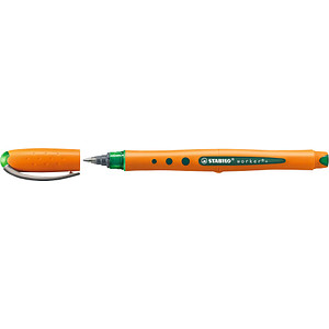 STABILO worker®+ Tintenroller orange 0,5 mm, Schreibfarbe: grün, 1 St.