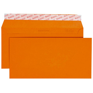 ELCO Briefumschläge Color DIN lang ohne Fenster orange haftklebend 25 St.