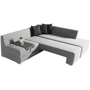 Garden Pleasure Loungesofa Wellington, schwarz Kunststoff, Metall, 6-teilig