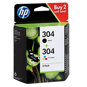 2 HP 304 (3JB05AE) schwarz, color Tintenpatronen 2 HP 304 (3JB05AE) schwarz, color Tintenpatronen