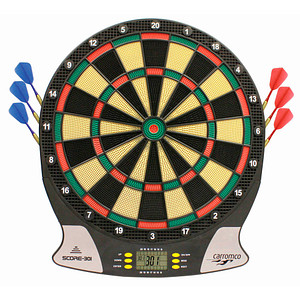 carromco Dartscheibe mit Darts Score 301 schwarz