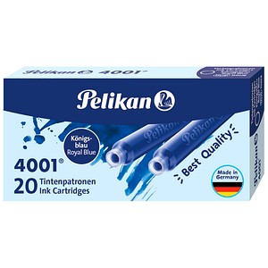 Pelikan Tintenpatronen für Füller 4001® königsblau, 20 St.
