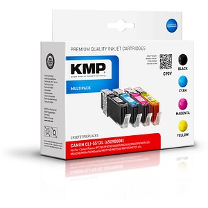 4 KMP C90V schwarz, cyan, magenta, gelb Tintenpatronen ersetzen Canon CLI-551 XL BK/C/M/Y 4 KMP C90V schwarz, cyan, magenta, gelb Tintenpatronen ersetzen Canon CLI-551 XL BK/C/M/Y