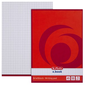 herlitz Briefblock x-book DIN A5 kariert, 1 St.