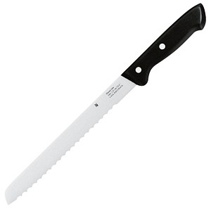 WMF Brotmesser Classic Line silber, schwarz glänzend, Klinge: 21,0 cm, 1 St.