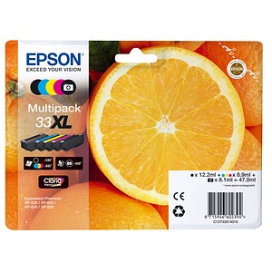 EPSON 33XL / T3357XL  schwarz, cyan, magenta, gelb, Foto schwarz Druckerpatronen, 5er-Set