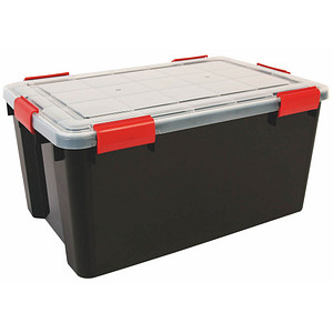 IRIS Ohyama AT-L BkR/C/D.Red Aufbewahrungsbox 50,0 l schwarz, transparent, rot 29,0 x 59,0 x 39,0 cm