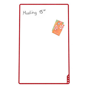 PLAYROOM mobiles Whiteboard Playboard 75,0 x 118,0 cm rot emaillierter Stahl