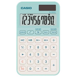 CASIO SL-310YC-LG Taschenrechner hellgrün, weiß