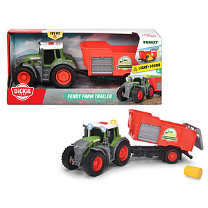 DICKIE Fendt Traktor mit Anhänger 203734001 Spielzeugauto