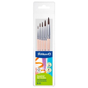 Pelikan Starter-Set Haarpinsel Größe 2, 6, 8, 10, 12, 5-teilig