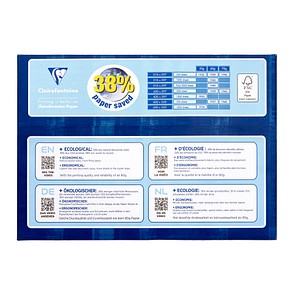 Clairefontaine Kopierpapier Smart Print DIN A4 50 g/qm 500 Blatt Clairefontaine Kopierpapier Smart Print DIN A4 50 g/qm 500 Blatt