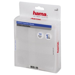 hama 1er CD-/DVD-Hüllen transparent, 50 St.