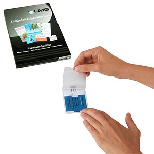 LMG Laminierfolien glänzend für Visitenkartenformat 100 micron, 100 St.