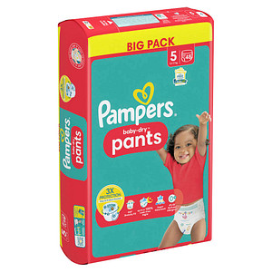 Pampers® Windeln baby-dry™ BIG PACK  Größe Gr.5 (12-17 kg) für Babys und Kleinkinder (4-18 Monate), 48 St.