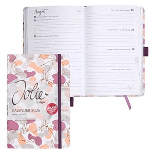 SIGEL Buchkalender Jolie 2026 Summer Linear Leaves, 1 St.