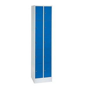 CP Schließfachschrank S 2000 Classic lichtgrau, enzianblau 80700-20 S10006, 10 Schließfächer 46,0 x 48,0 x 195,0 cm