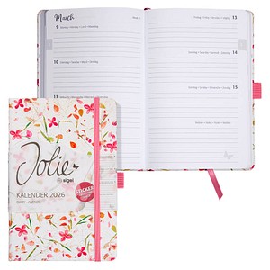 SIGEL Buchkalender Jolie 2026 Bloom pink, 1 St.