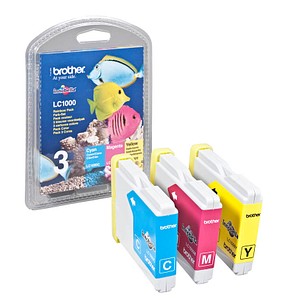 3 brother LC-1000C/M/Y cyan, magenta, gelb Tintenpatronen 3 brother LC-1000C/M/Y cyan, magenta, gelb Tintenpatronen