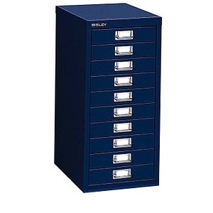 BISLEY MultiDrawer™ L2910 Schubladenschrank oxfordblau 10 Schubladen 27,8 x 38,0 x 59,0 cm