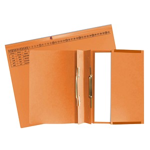 Exacompta Hängehefter Exaflex Karton orange DIN A4 2x kaufmännische Heftung, 25 St.