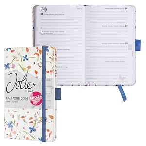 SIGEL Buchkalender Jolie 2026 Bloom violet, 1 St.