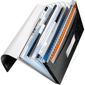 LEITZ Fächermappe WOW 4589 6 Fächer schwarz, 1 St.