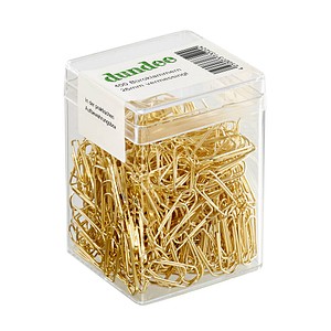 dundee Büroklammern gold vermessingt, 400 St.