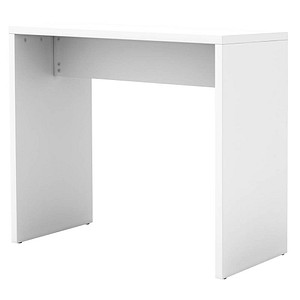 HAMMERBACHER Stehtisch Meeting Point MP 120 weiß rechteckig, Wangen-Gestell weiß, 120,0 x 65,0 x 108,3 cm
