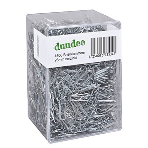 dundee Büroklammern silber glanzverzinkt, 1.500 St.