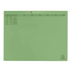 Exacompta Hängehefter Exaflex Karton grün DIN A4 2x Amtsheftung, 25 St.