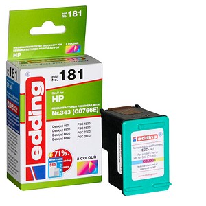 edding EDD-181  color Druckerpatrone kompatibel zu HP 343 (C8766EE)