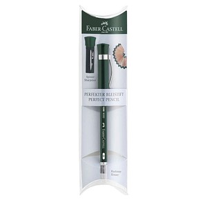 FABER-CASTELL Castell 9000 Bleistifte B dunkelgrün mit Radierer, 1 St.