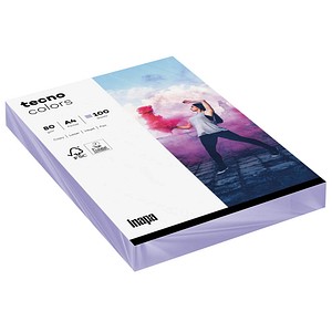 tecno Kopierpapier colors violett DIN A4 80 g/qm 100 Blatt tecno Kopierpapier colors violett DIN A4 80 g/qm 100 Blatt