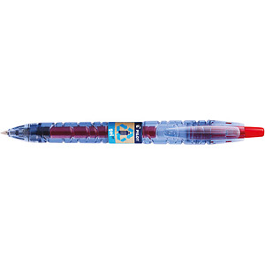 PILOT B2P „Bottle 2 Pen“ GEL Gelschreiber transparent/blau 0,7 mm, Schreibfarbe: rot, 1 St.