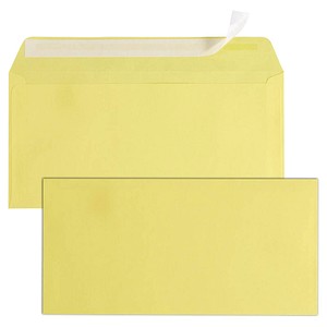 tecno Briefumschläge colors DIN lang+ ohne Fenster gelb haftklebend 25 St.