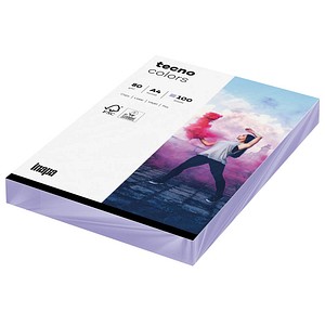 tecno Kopierpapier colors violett DIN A4 80 g/qm 100 Blatt tecno Kopierpapier colors violett DIN A4 80 g/qm 100 Blatt