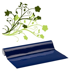 plottiX Vinylfolie permanent dunkelblau 31,5 cm x 1,0 m,  1 Rolle