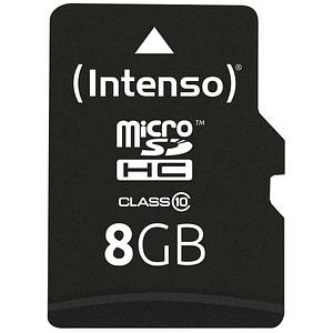 Intenso Speicherkarte microSDHC-Card Class 10 8 GB