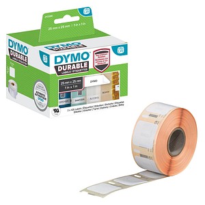 DYMO Etikettenrollen für Etikettendrucker 1933083 weiß, 25,0 x 25,0 mm, 2 x 850 Etiketten