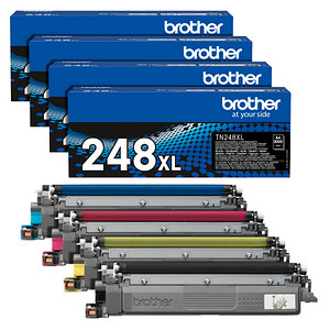 brother TN-248XLBK/C/M/Y  schwarz, cyan, magenta, gelb Toner, 4er-Set