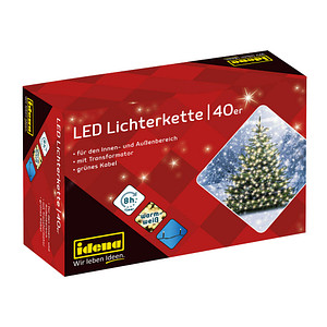 Idena 40er LED Lichterkette grün 11,9 m