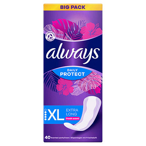 always Slipeinlagen Daily Protect Extra Long, 40 St.