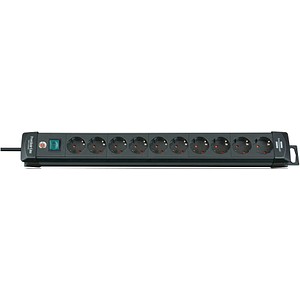 brennenstuhl Premium-Line 10-fach Steckdosenleiste mit Schalter 3,0 m schwarz