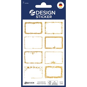 AVERY Zweckform Aufkleber Rahmen, gold, 8 Etiketten