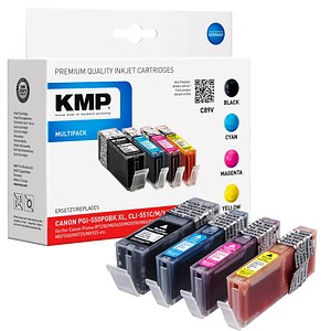 4 KMP C89V schwarz, cyan, magenta, gelb Tintenpatronen ersetzen Canon PGI-550 XL BK, CLI-551 XL C/M/Y 4 KMP C89V schwarz, cyan, magenta, gelb Tintenpatronen ersetzen Canon PGI-550 XL BK, CLI-551 XL C/M/Y
