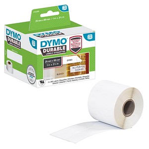 DYMO Etikettenrollen für Etikettendrucker 1933081 weiß, 25,0 x 89,0 mm, 2 x 350 Etiketten